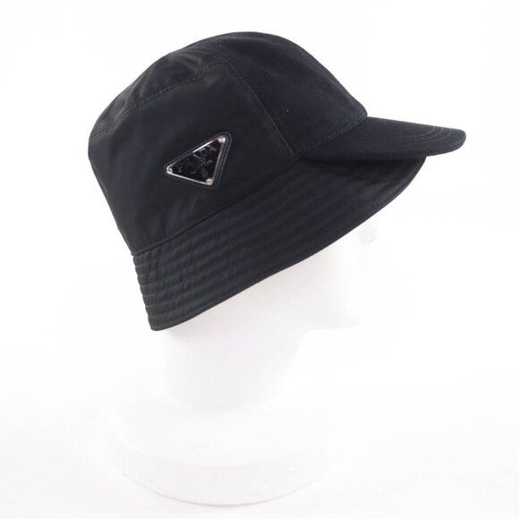 Prada 2 Hc281 Triangle Logo Re-nylon Bucket Hat Black main image 5